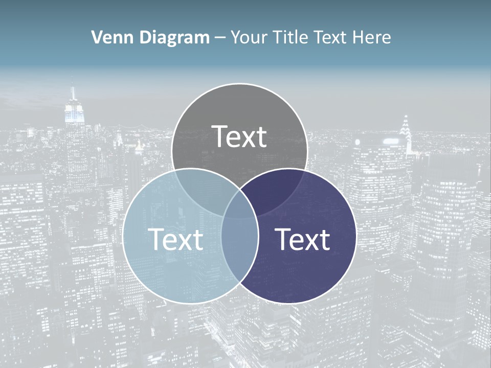 Toning Cloudy Skyline PowerPoint Template