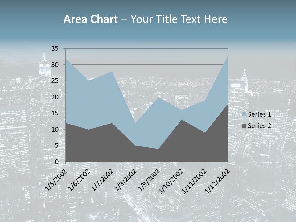 Toning Cloudy Skyline PowerPoint Template