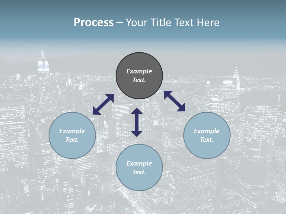 Toning Cloudy Skyline PowerPoint Template