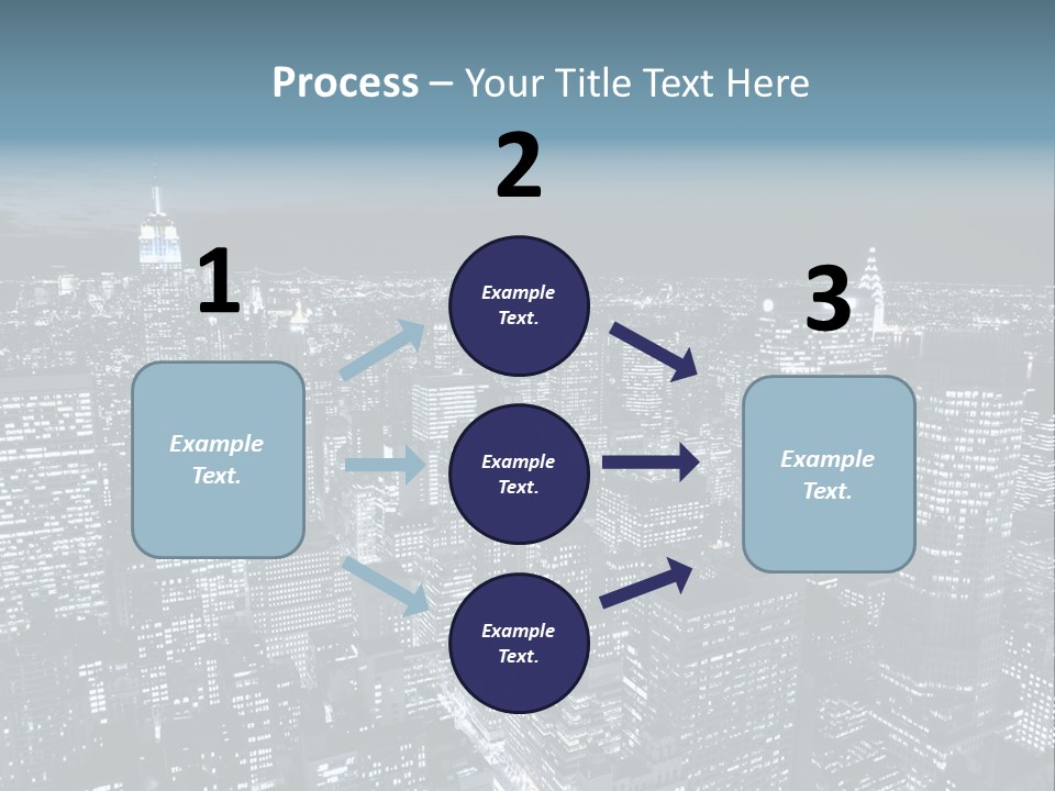 Toning Cloudy Skyline PowerPoint Template