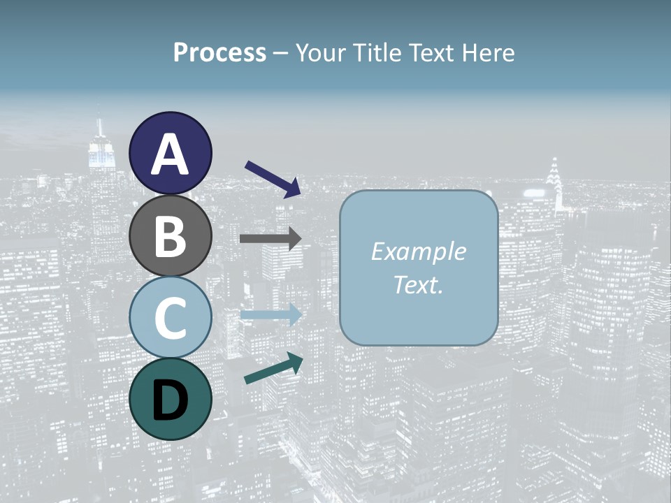 Toning Cloudy Skyline PowerPoint Template