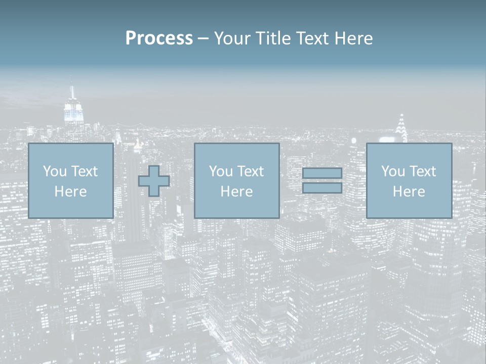 Toning Cloudy Skyline PowerPoint Template