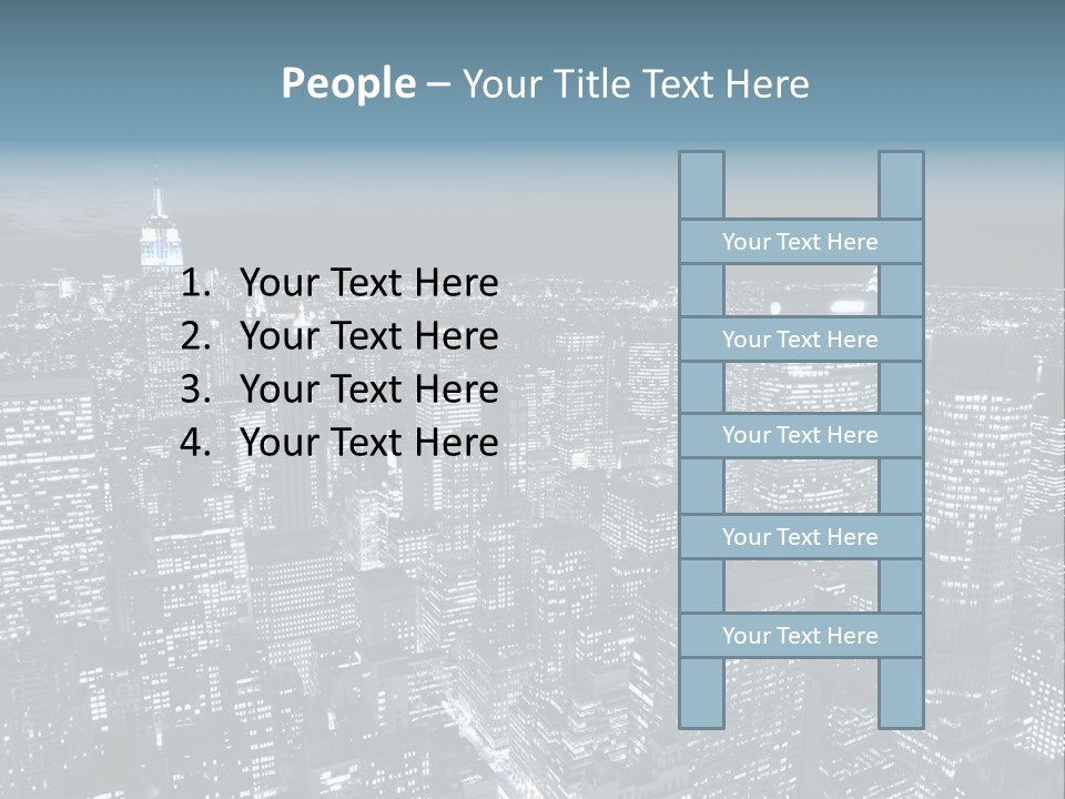 Toning Cloudy Skyline PowerPoint Template