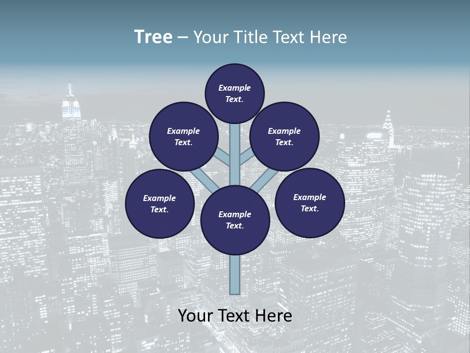Toning Cloudy Skyline PowerPoint Template