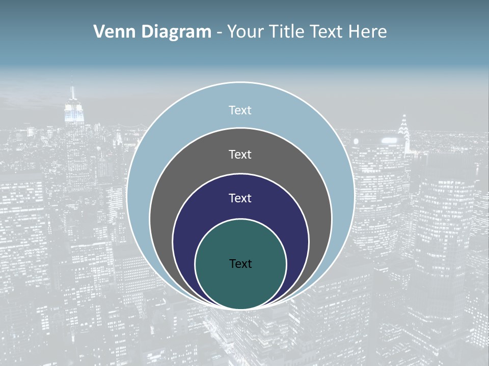 Toning Cloudy Skyline PowerPoint Template