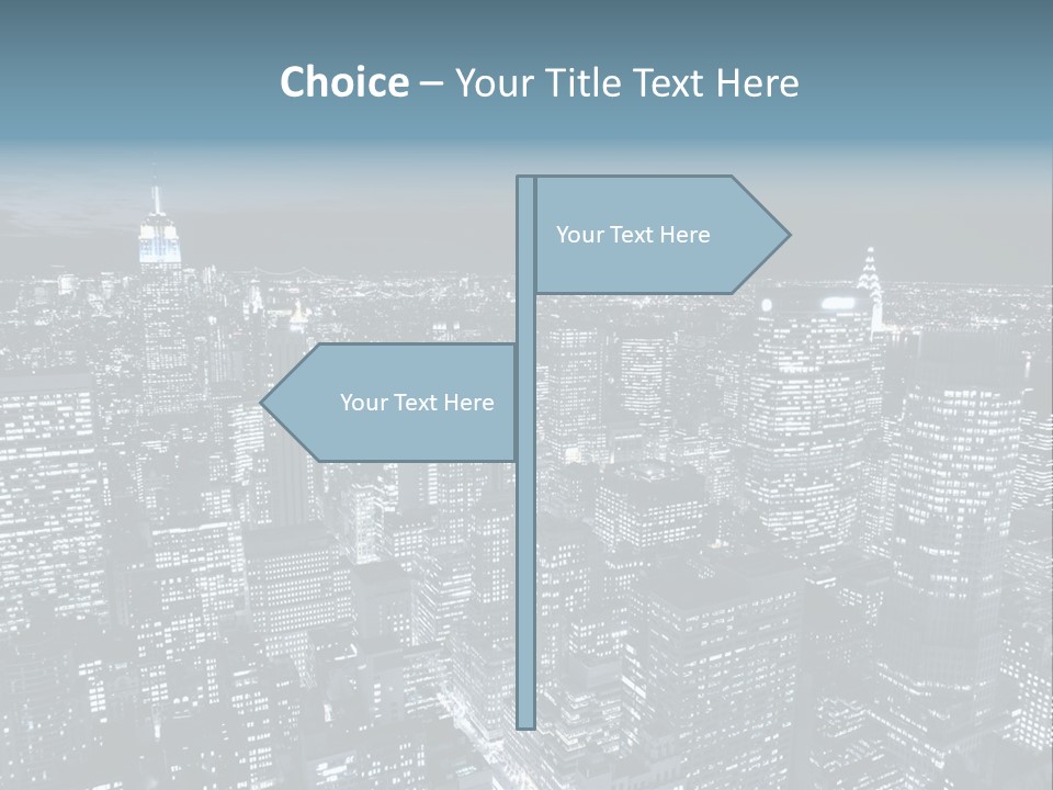 Toning Cloudy Skyline PowerPoint Template