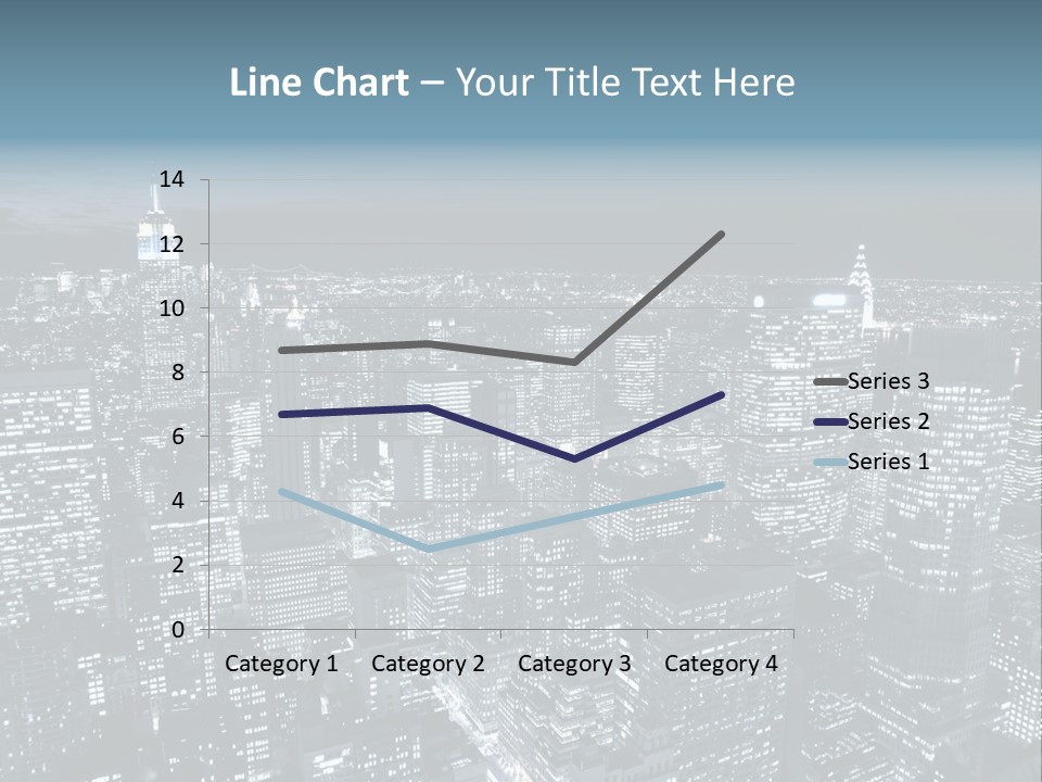 Toning Cloudy Skyline PowerPoint Template