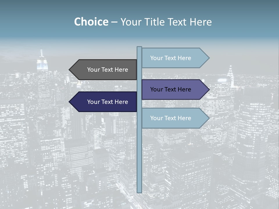 Toning Cloudy Skyline PowerPoint Template