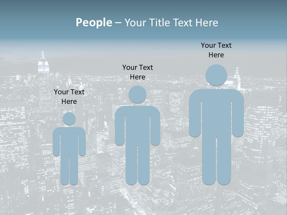 Toning Cloudy Skyline PowerPoint Template