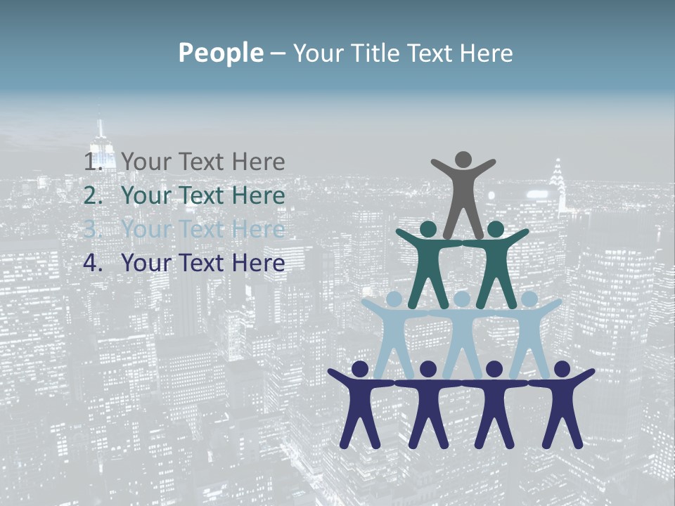 Toning Cloudy Skyline PowerPoint Template