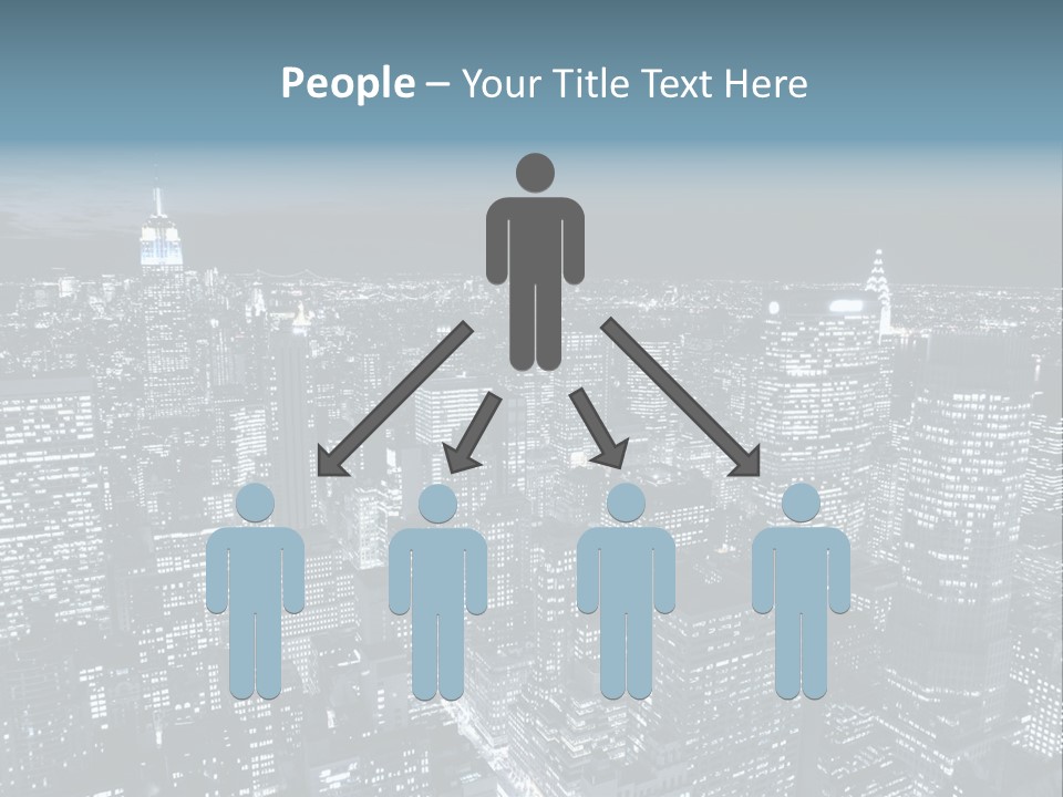 Toning Cloudy Skyline PowerPoint Template