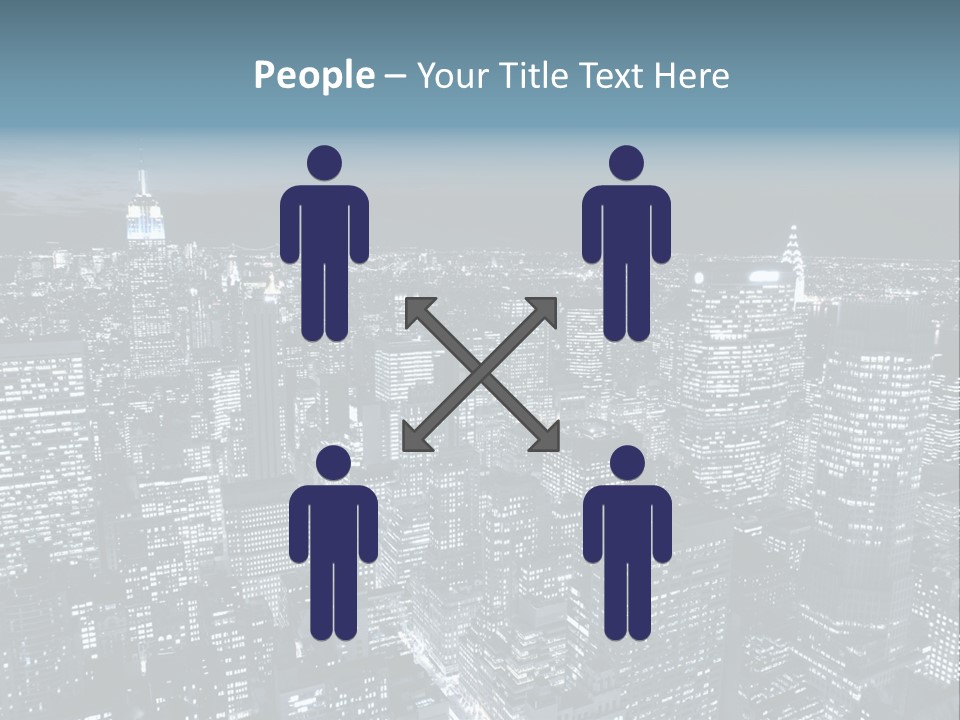 Toning Cloudy Skyline PowerPoint Template