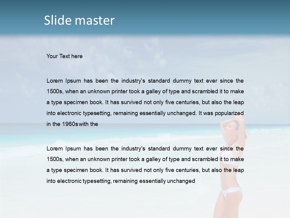 Relaxing Travel Sunbathing PowerPoint Template