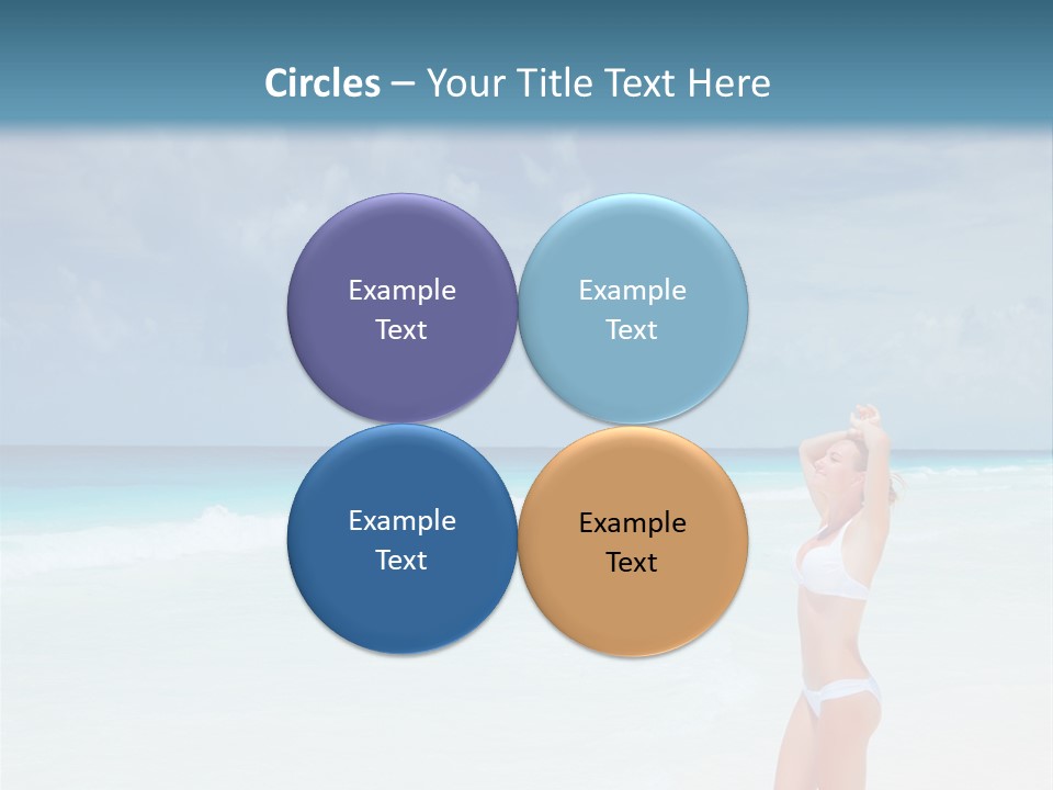 Relaxing Travel Sunbathing PowerPoint Template