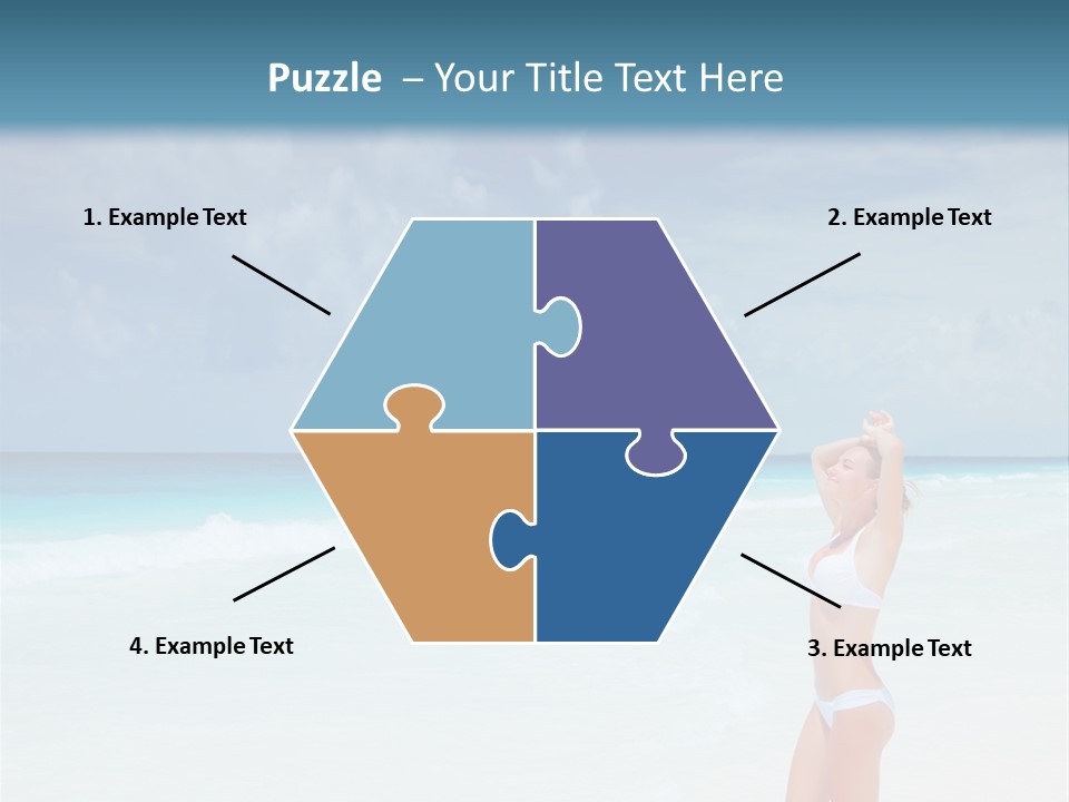 Relaxing Travel Sunbathing PowerPoint Template