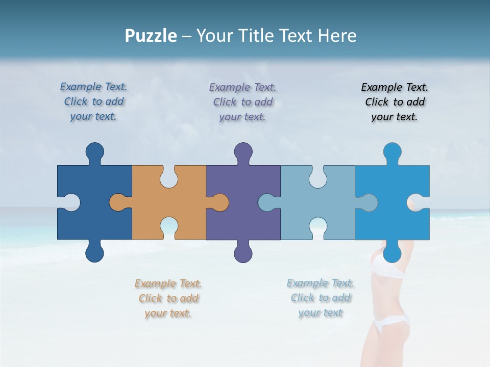 Relaxing Travel Sunbathing PowerPoint Template