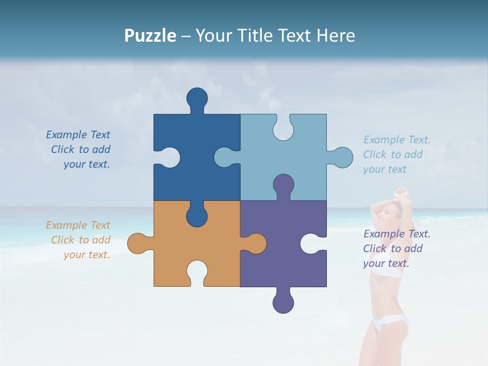 Relaxing Travel Sunbathing PowerPoint Template