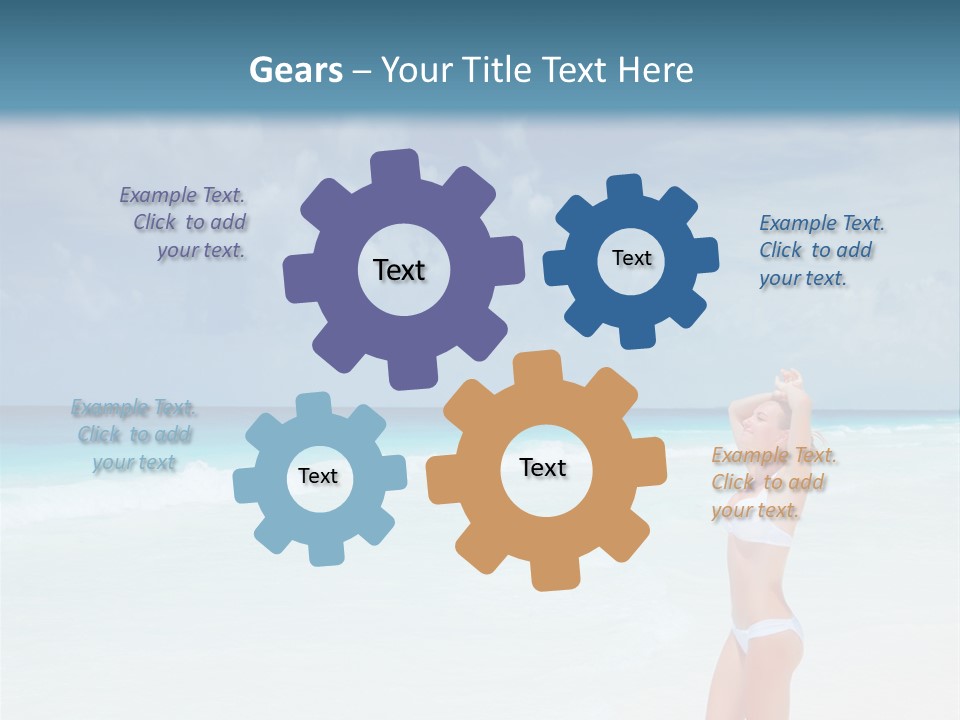 Relaxing Travel Sunbathing PowerPoint Template