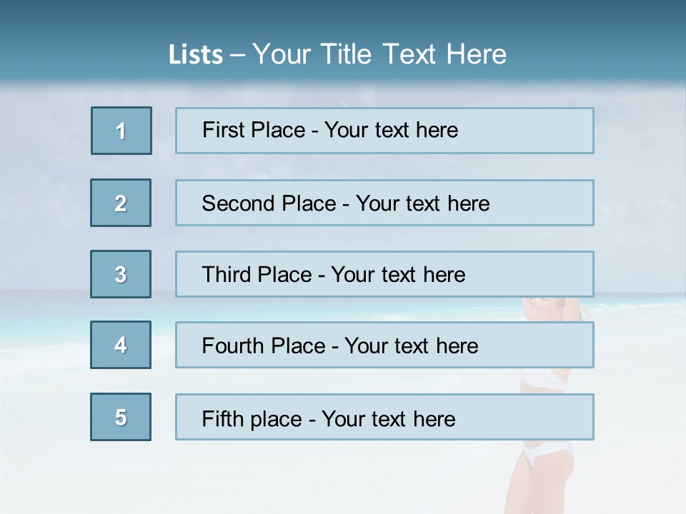 Relaxing Travel Sunbathing PowerPoint Template