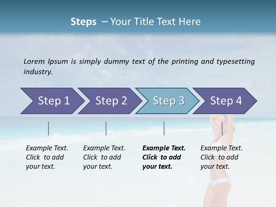 Relaxing Travel Sunbathing PowerPoint Template