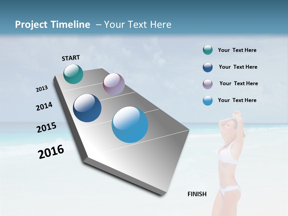Relaxing Travel Sunbathing PowerPoint Template