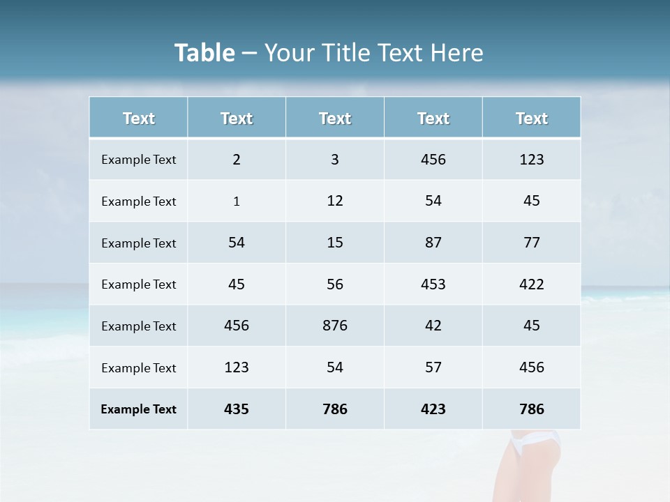 Relaxing Travel Sunbathing PowerPoint Template