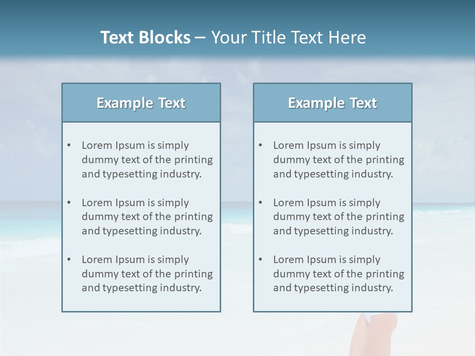 Relaxing Travel Sunbathing PowerPoint Template