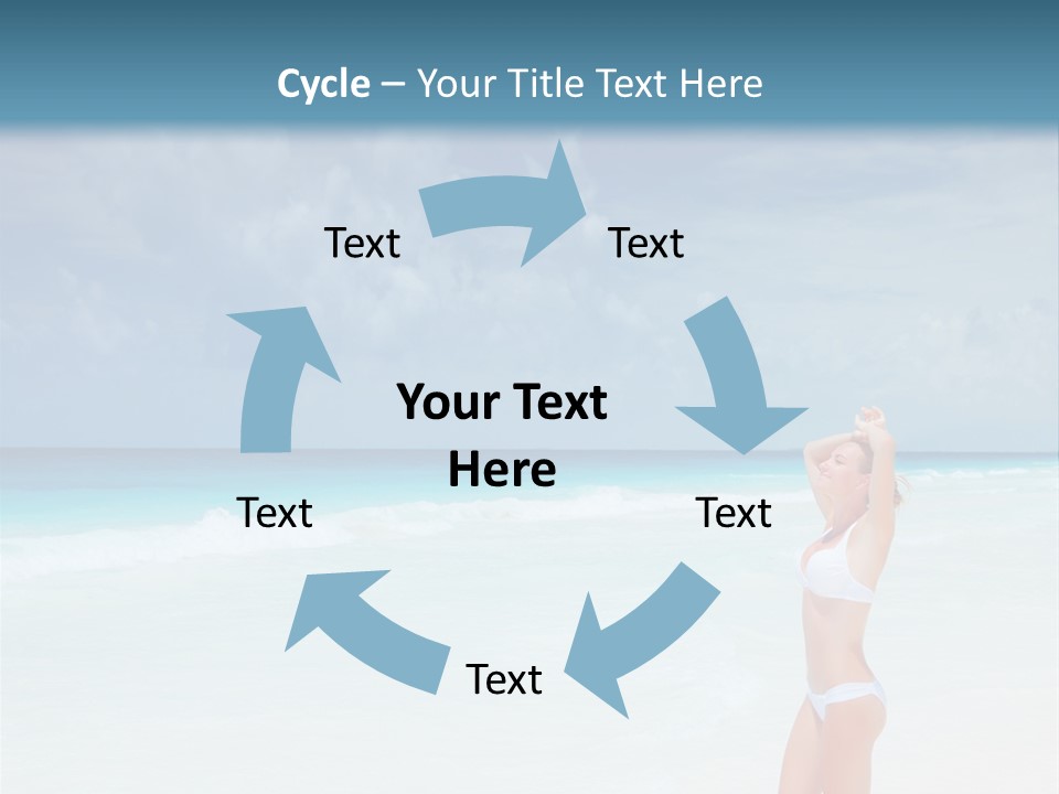 Relaxing Travel Sunbathing PowerPoint Template