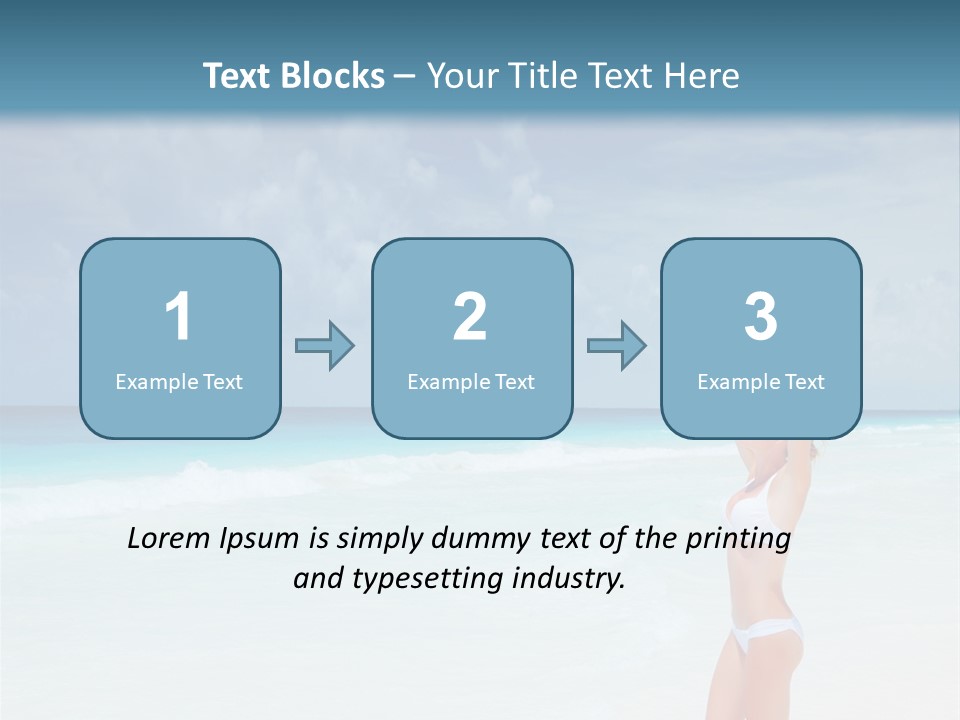 Relaxing Travel Sunbathing PowerPoint Template