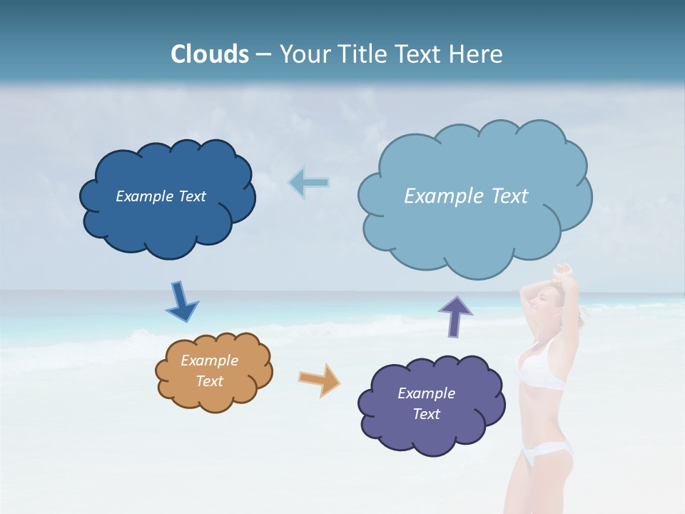 Relaxing Travel Sunbathing PowerPoint Template