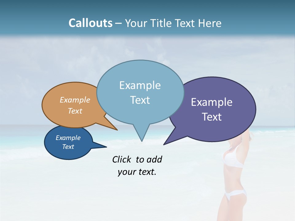 Relaxing Travel Sunbathing PowerPoint Template