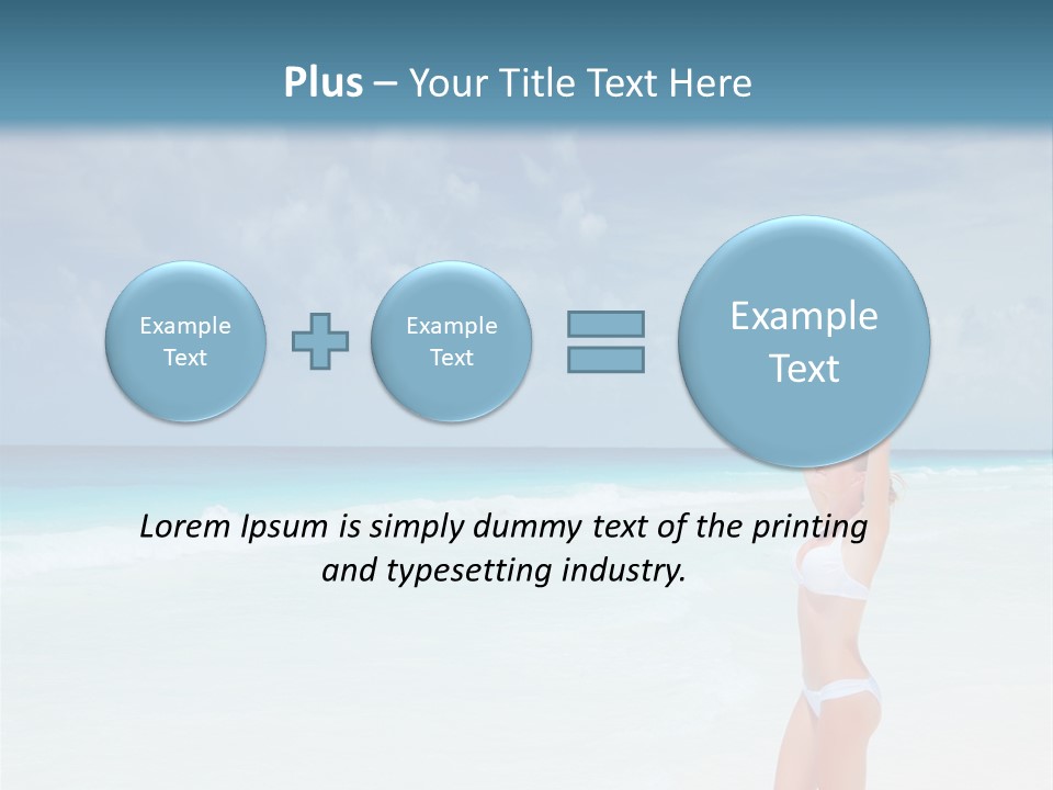 Relaxing Travel Sunbathing PowerPoint Template