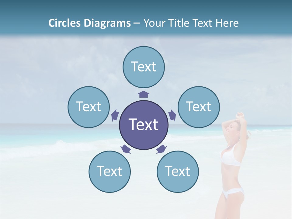 Relaxing Travel Sunbathing PowerPoint Template