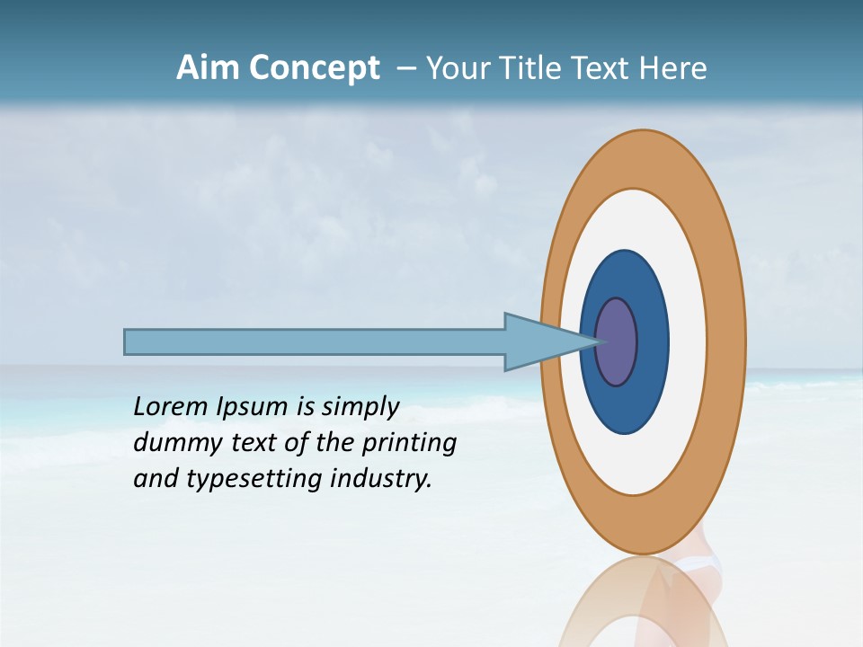 Relaxing Travel Sunbathing PowerPoint Template