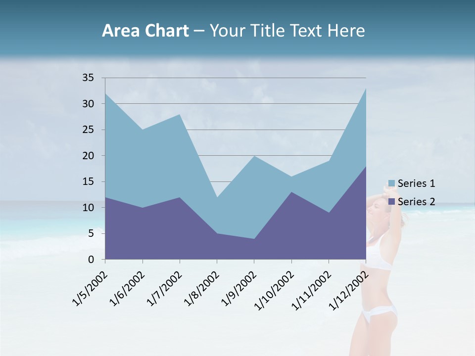 Relaxing Travel Sunbathing PowerPoint Template