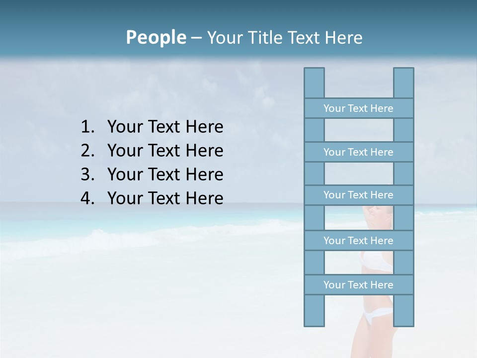 Relaxing Travel Sunbathing PowerPoint Template