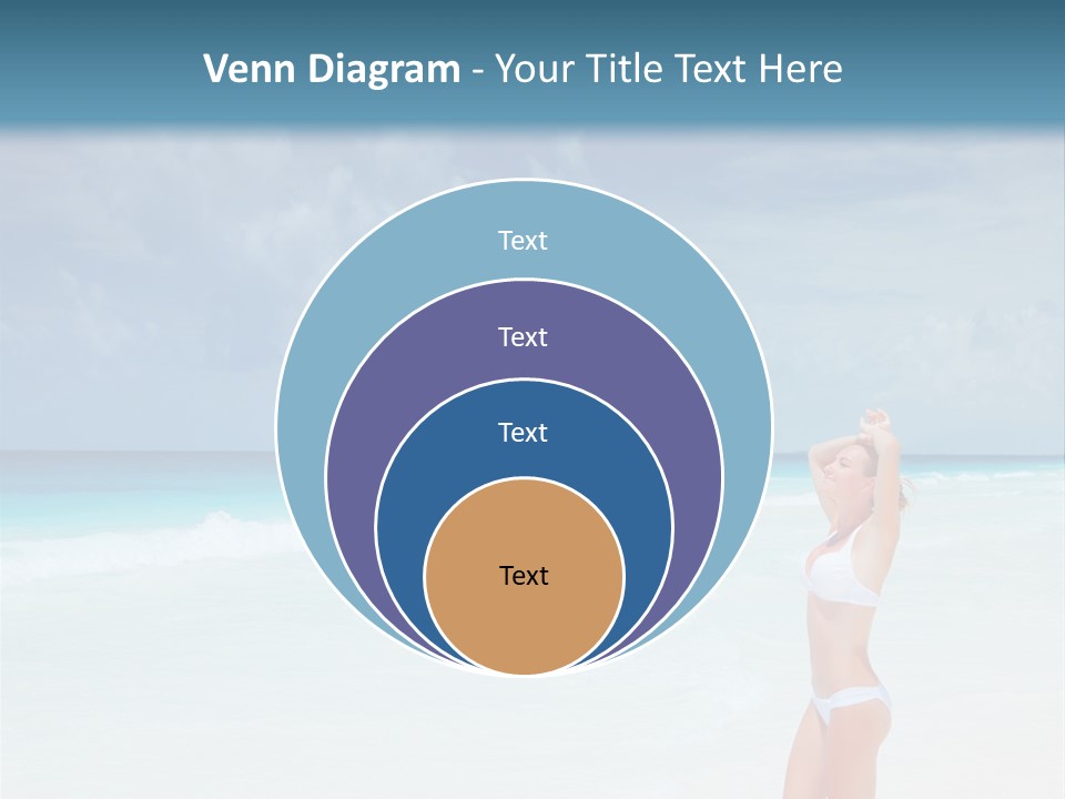Relaxing Travel Sunbathing PowerPoint Template