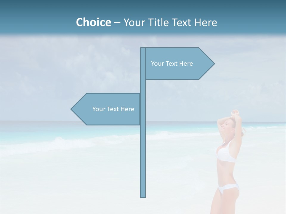 Relaxing Travel Sunbathing PowerPoint Template