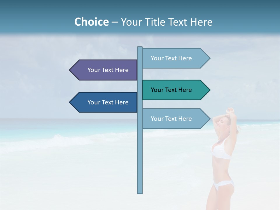 Relaxing Travel Sunbathing PowerPoint Template