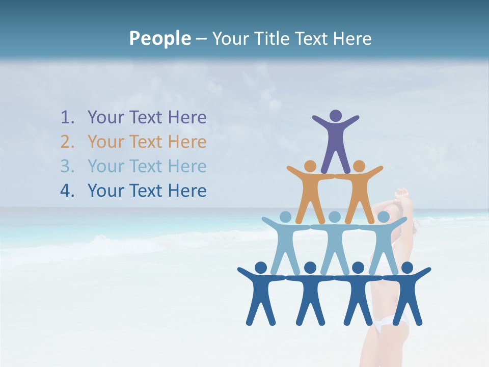 Relaxing Travel Sunbathing PowerPoint Template