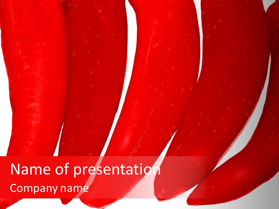 White Background Pepper PowerPoint Template