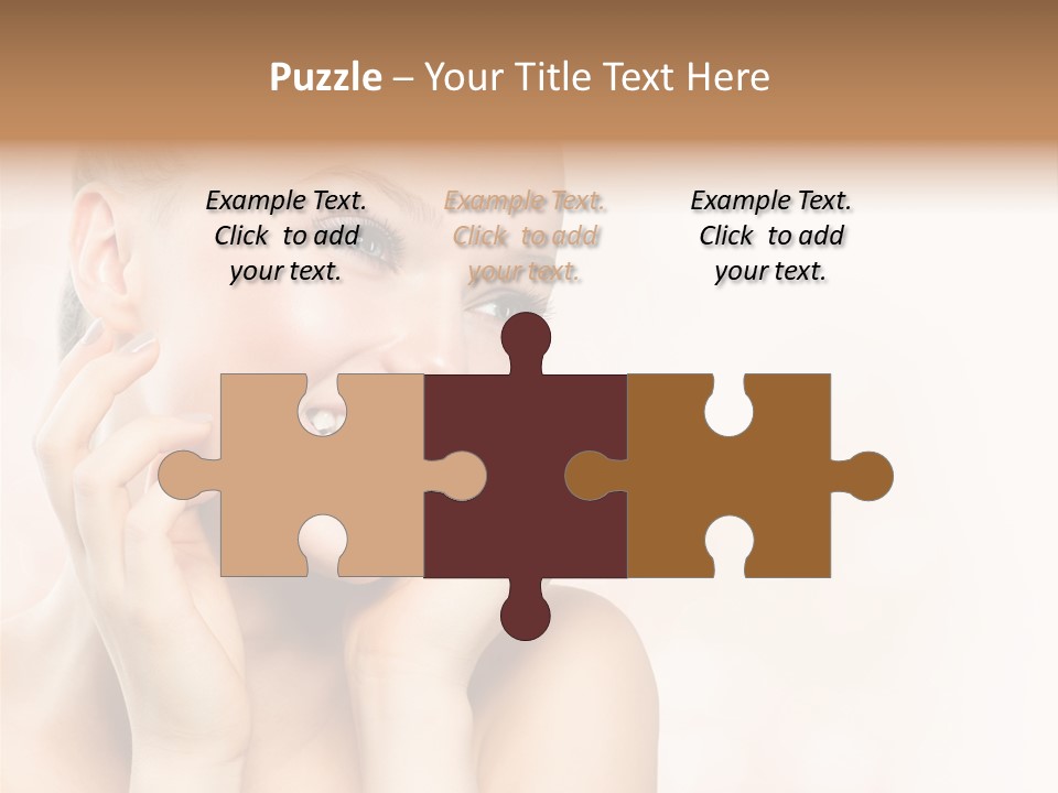 Touching Portrait Cute PowerPoint Template