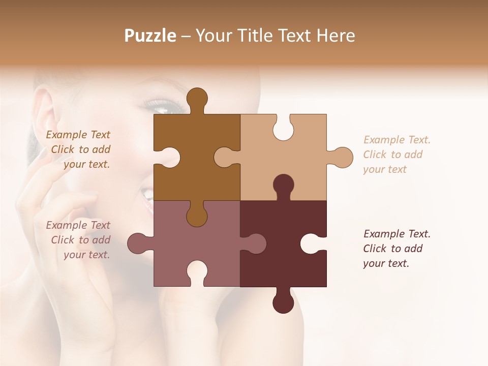 Touching Portrait Cute PowerPoint Template