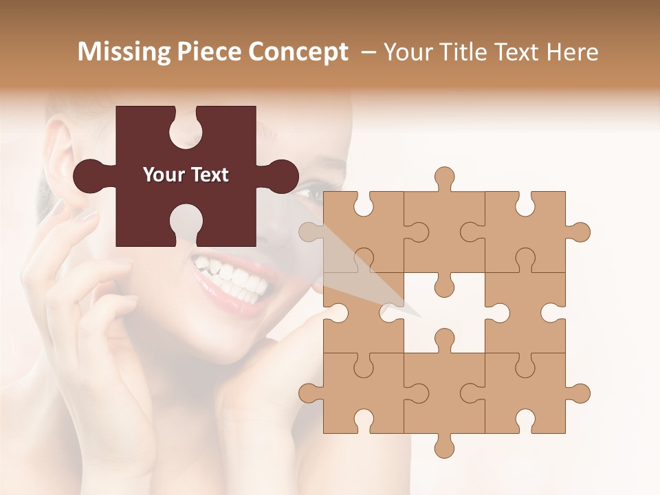 Touching Portrait Cute PowerPoint Template