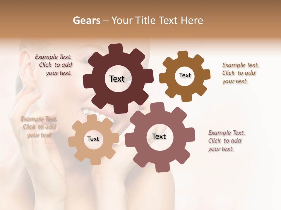 Touching Portrait Cute PowerPoint Template