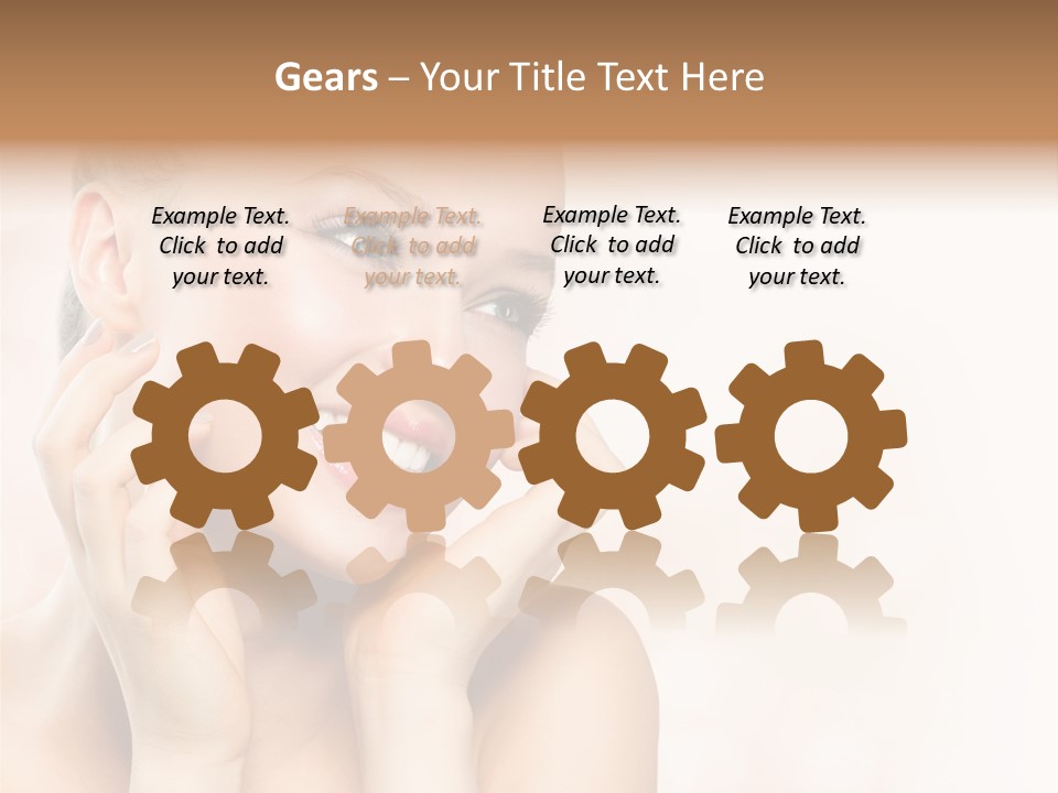 Touching Portrait Cute PowerPoint Template