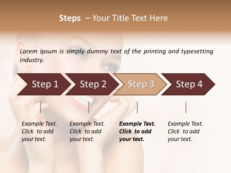 Touching Portrait Cute PowerPoint Template