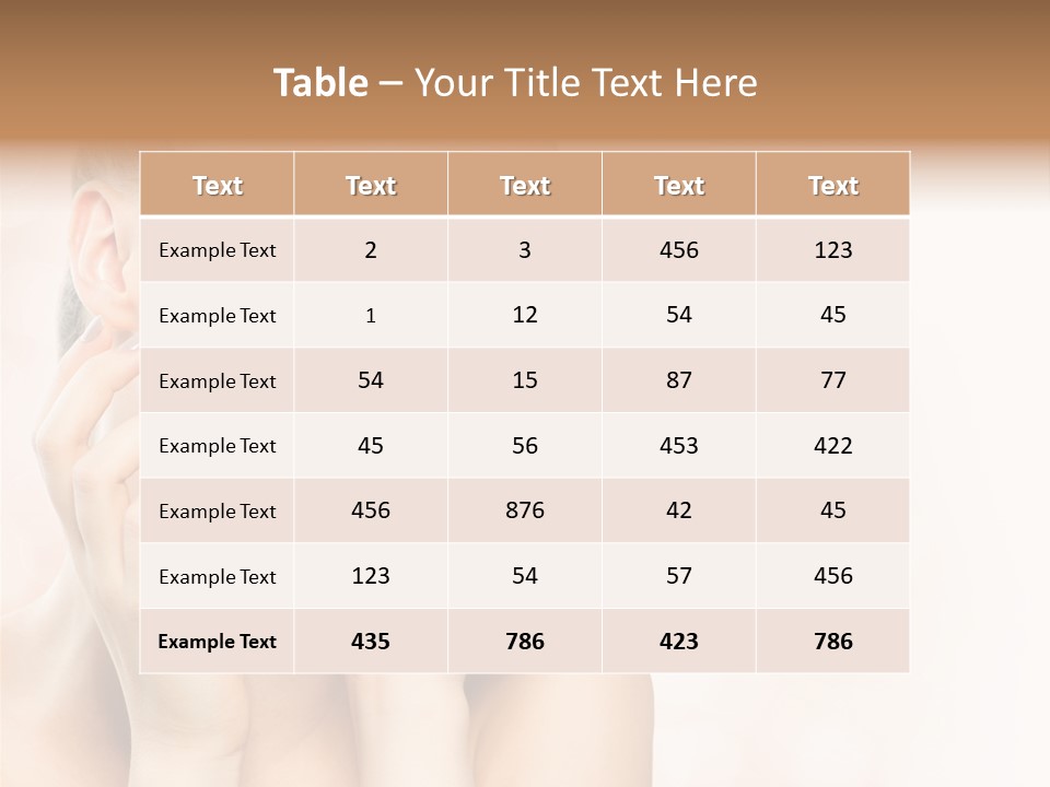 Touching Portrait Cute PowerPoint Template