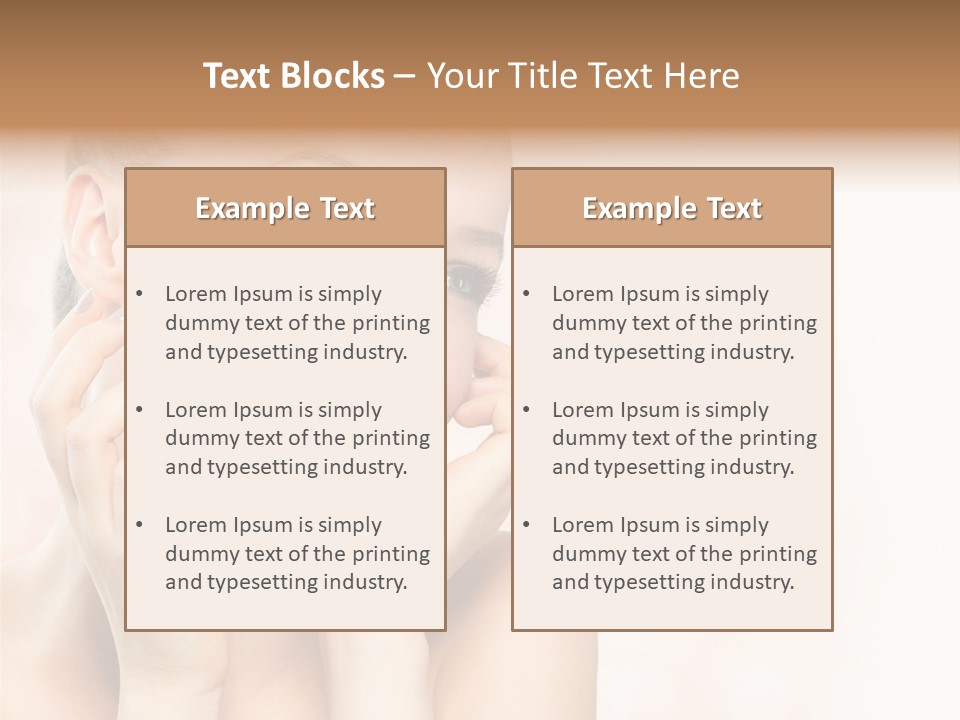 Touching Portrait Cute PowerPoint Template