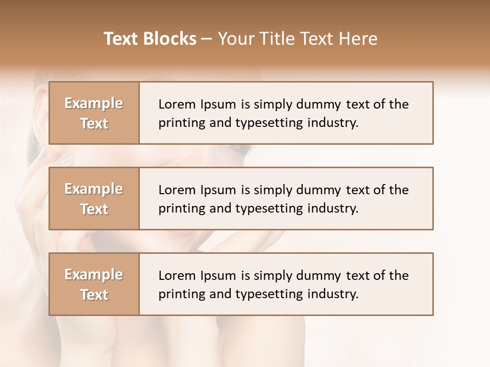 Touching Portrait Cute PowerPoint Template